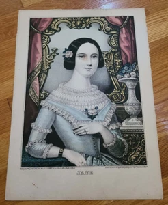 J. (James S.) Baille Lithograph - Jane - Brilliant Colors - Picture 1 of 8
