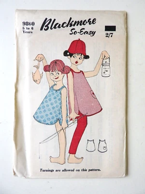 Blackmore 9860 sewing pattern Childs Slacks & Smock Age 5 - 6 NEW factory folded - Image 1 of 2