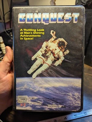 CONQUEST (1985) VHS Double Tape Clamshell Space Exploration Documentary WORKING! - Image 1 of 4