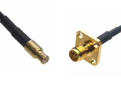 MCX Male to RP-SMA Female Flange RF Coaxial Cable For Antenna Radio wifi 0.5~15' - Image 1 of 3