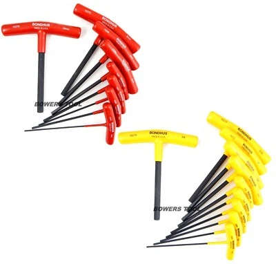 Bondhus 18pc 6in. T Handle Hex Wrench Set Metric & SAE Standard Inch MADE IN USA - Image 1 of 4