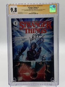 STRANGER THINGS #1 CGC SS 9.8 SIGNED 4X BY BROWN QUINN ASTIN & VAN DIEN - Picture 1 of 4