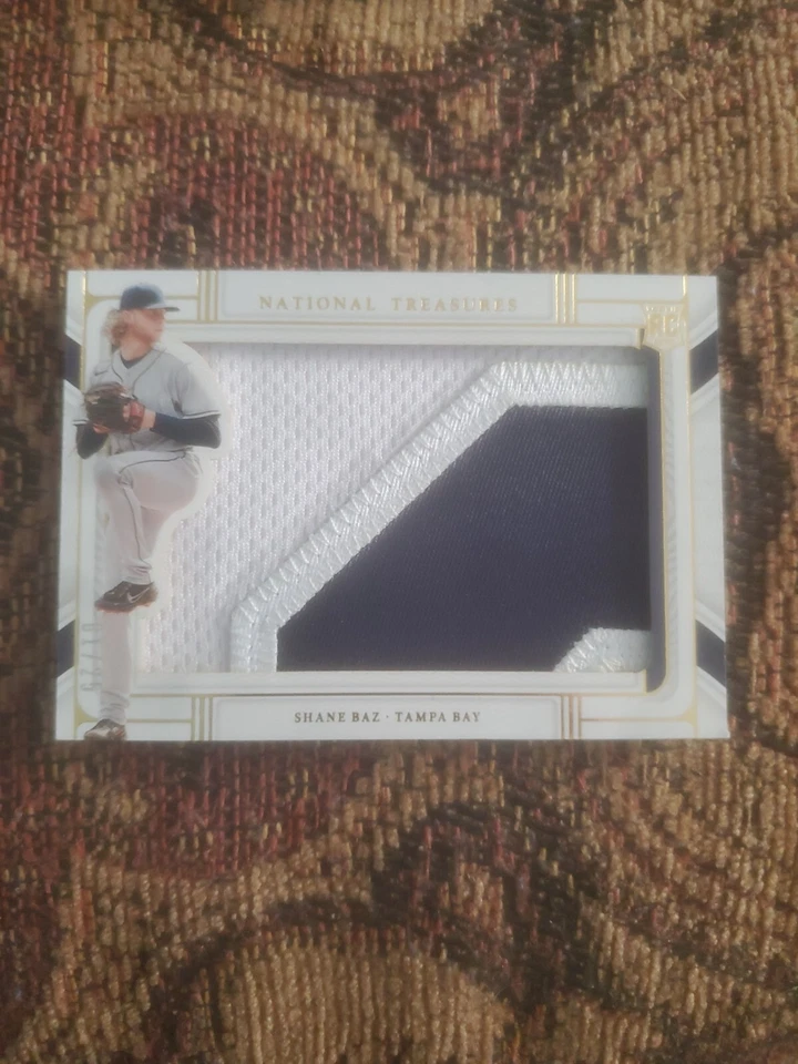 2022 National Treasures Shane Baz Jumbo Patch /25 Rays !! - Image 1 of 2