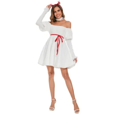 Mrs Costume Sexy Snowman Outfit Adult Christmas Fancy Dress Outfits Full Set - Image 1 of 4