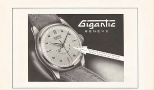Reloj suizo suizo vintage 1953 impreso anuncio automático gigante arte mediados de siglo - Imagen 1 de 1