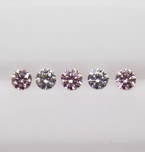 ARGYLE AUST PINK DIAMONDS- 0.135ct MATCHED SET 100% UNTREATED +CERT AVAILABLE - Picture 1 of 3