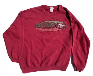 San Francisco 49ers Mens Large Red Pullover Sweatshirt Vtg 90s CSA NFL Football - Picture 1 of 5