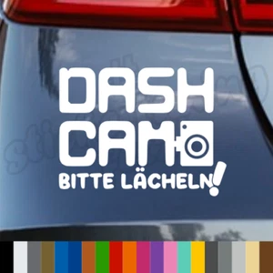 Autoaufkleber DASHCAM Bitte lächeln Videoüberwachung Drängler Autobahn Beweis #2 - Bild 1 von 3