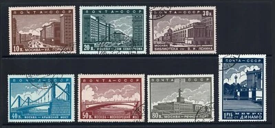 Russia 1939 Full Used Set New Moscow Scenes - Image 1 of 2
