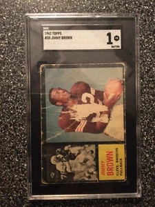 1962 Topps #28 Jimmy Brown | SGC 1 Poor, Small Crack On Case | ARN852736JWBX - Picture 1 of 3