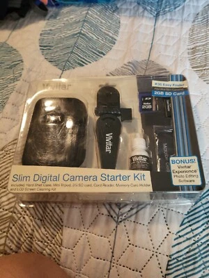 Vivitar Camera Starter Kit 2GB SD Card Case Mini Tripod Cleaning Kit Protector - Image 1 of 4