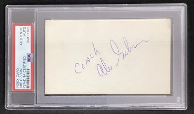 Abe Gibron Signed Index Card NFL Football Autograph Chicago Bears Coach PSA/DNA - Image 1 of 3