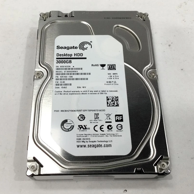 Seagate BarraCuda 3TB 3.5'' Hard Disk Drive 7.2K RPM SATA 64MB Cache ST3000DM001 - image 1 of 4