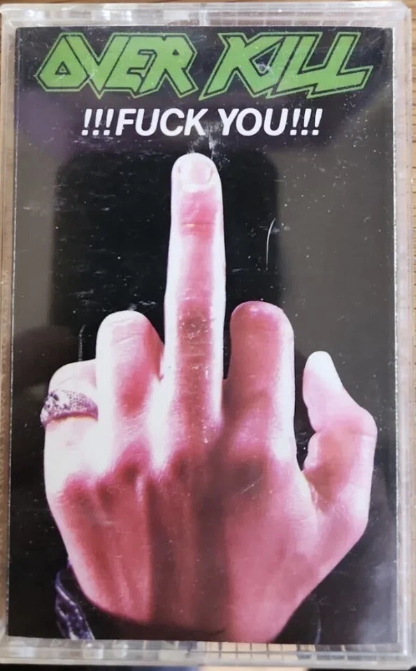 Overkill Fuck You! 1987 EP Cassette Megaforce/Caroline records RARE OOP BLITZ DD - Image 1 of 3
