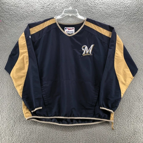 Vintage Florida Marlins Jackets Mens 2XL XXL Majestic Pullover Windbreaker MLB Cover