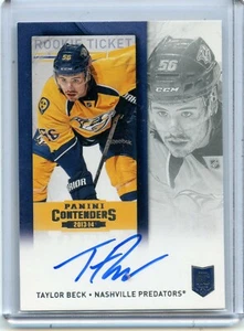 2013-14 Panini Contenders #155 Taylor Beck AU RC - Bild 1 von 2
