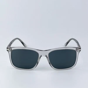 Prada Men Sunglasses Grey Crystal Blue Rectangle PR18WS U430A9 BRAND NEW - Picture 1 of 11