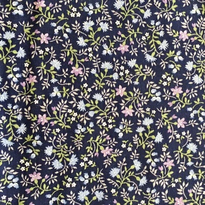 Blue Calico Cotton Fabric 31” By 44” - Image 1 of 3