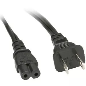 2 Prong Power Cable For Xbox Sega Saturn PS1 PS2 PS3 PS4 PlayStation Video Game - Picture 1 of 5