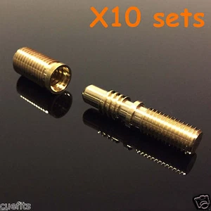 10 sets Cue Extension Mini Butt Brass Joint Pin M&F Coupler - Snooker Pool Cue  - Picture 1 of 4