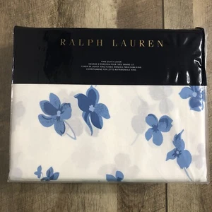 NEW Ralph Lauren GEORGICA MAYLEN King Duvet Cover Blue Floral - Picture 1 of 7