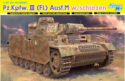 Dragon #6776 1/35 Pz.Kpfw.III (FL) Ausf.M w/schurzen - Image 1 of 3