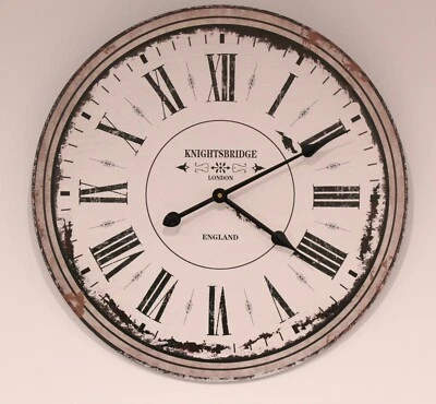 DESIGNO Vintage Rustic Wall Clock of MDF for Home 60cm Christmas Gift Idea - Image 1 of 4