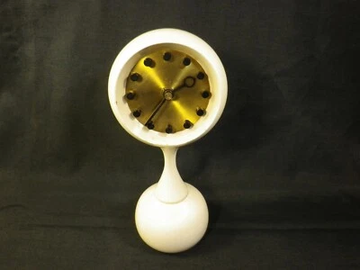 RELOJ DE ESCRITORIO DE 8 DÍAS VINTAGE RETRO AÑOS 60 ALEMANIA RDA ERA ESPACIAL ATÓMICA DISEÑO Foto 1 de 4