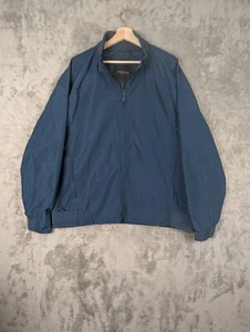 Andrew Marc New York Windbreaker Bomber Jacket Mne's XXL Blue Full Zip Pocket - Picture 1 of 6