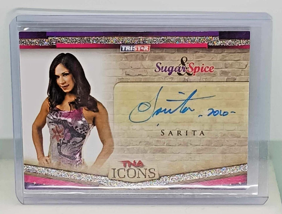 2010 TRISTAR TNA Icons Sugar & Spice Sarita Autograph #SS4 - Image 1 of 2