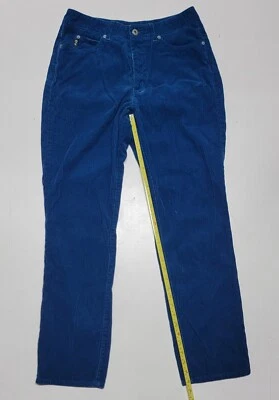 Pantalones de pana Guess azules de colección para mujer talla 31 hechos en EE. UU. Funky Hip retro Foto 1 de 4