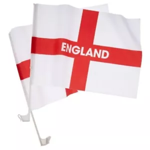 Banderas de coche de Inglaterra para ventana de coche Copa Mundial St Georges bandera de coche fútbol deporte - Imagen 1 de 2