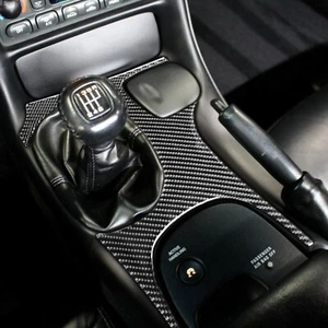 1Pc Gear Shift Panel Real Carbon Fiber Cover Overlay For Corvette C5 98-05 - Picture 1 of 7