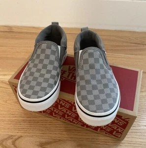 Toddler Size 13 Vans Asher Checker Grey/White NEW (with minuscule sole marks)! - Picture 1 of 10