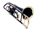 WEEKEND SALE BLACK BRASS FINISH Bb VALVE TROMBONE FREE HARD CASE+M/P