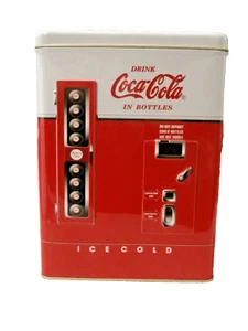 1997 VINTAGE COCA-COLA IN BOTTLES TIN BOX DISPENSER - Picture 1 of 11
