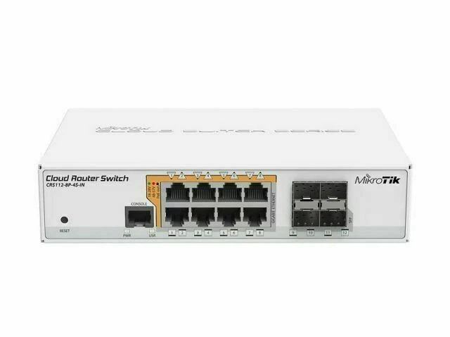 MikroTik CRS112-8P-4S-IN 8 Gigabit Port Poe Smart Switch