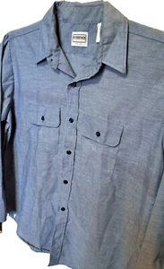 Mens Vtg 70s or 80s Chambray Work Shirt XL - XXL NWOT - Picture 1 of 5