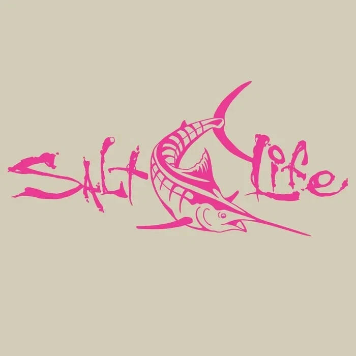Salt Life Signature Deep Marlin Decal Pink Medium