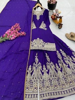 Designer Pakistani Salwar Kameez Ready To Wear Suits Indian Wedding Party Dress - Image 1 of 4