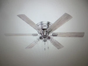 Hunter Alvarado 52 in. Indoor Brushed Nickel Ceiling Fan with Light Kit - Picture 1 of 8