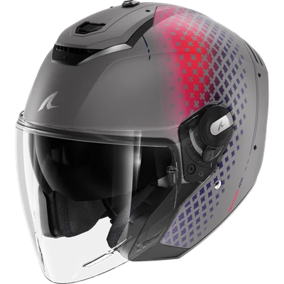 Jet Helmet Shark RS JET STRIDE Mat Silver Violet Blue - Image 1 of 4