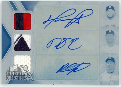 David Ortiz Pedroia Castillo 2015 TTT Patch Autograph Plate Card #TTARC-OPC 1/1 - Image 1 of 2