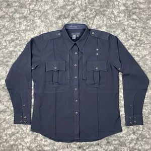 5.11 Tactical Series Button Up Work Shirt Womens Size L Dark Blue Long Sleeve - Picture 1 of 12