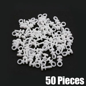50pcs Car Curtain Track Gliders Runners Camping Vehicle Plastic Curtain Hooks - Bild 1 von 9