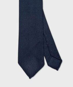 Arcuri cravatta tre pieghe in garza di seta, sfoderata, blu dark blue 7407.0 - Picture 1 of 2