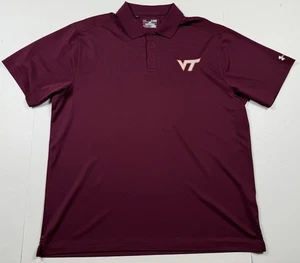 Under Armour Purple Virginia Tech Hokies Polo Shirt XL - Picture 1 of 4