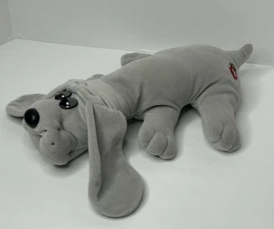 Vintage 1985 TONKA Large Pound Puppy 17” Gray Dog Long Ear Plush Black Eyes - Picture 1 of 9