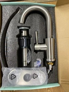 Grifo de baño Forious Pro de un solo orificio de 1 manija en níquel cepillado - Imagen 1 de 2