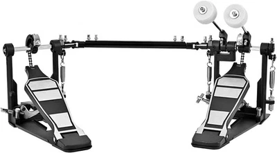 Adjustable Double Bass Drum Pedals Foot Kick Twin Kick Single Chain Percussion - Image 1 of 4